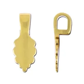 10mm 18Kt Gold Plated Leaf Glue On Bail