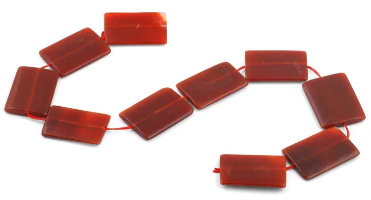 13x18mm Red Rectangular Crystal Beads