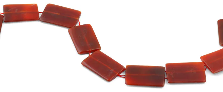 13x18mm Red Rectangular Crystal Beads