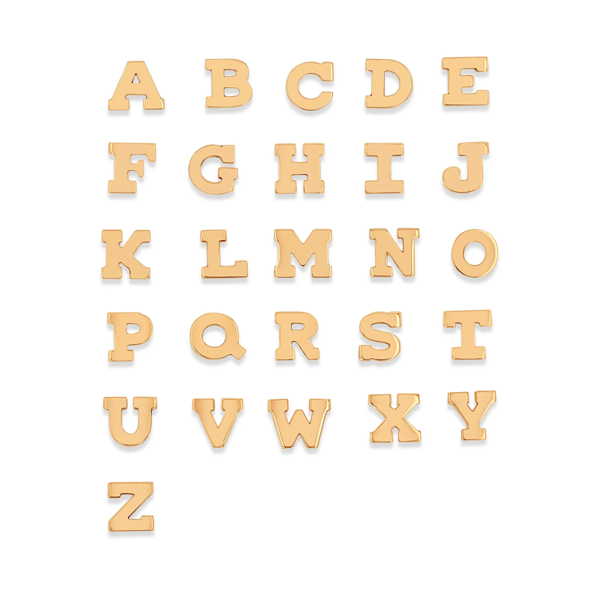 14k Gold Initial Letter Bracelet