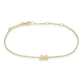 14k Gold Initial Letter Bracelet