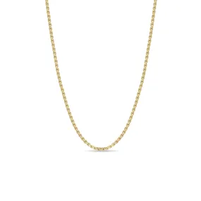 14k Gold Small Box Chain Necklace