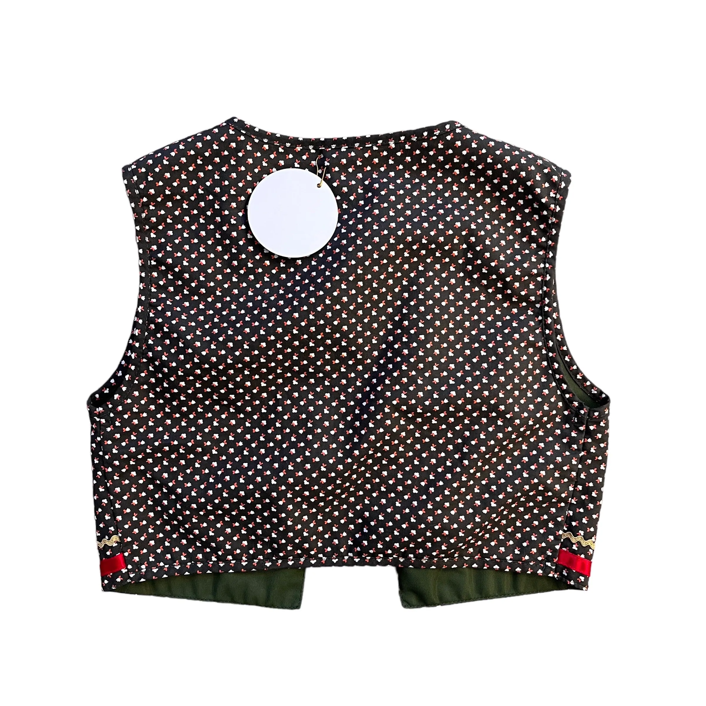 1970's Boho Cropped  Waistcoat  8-10Y