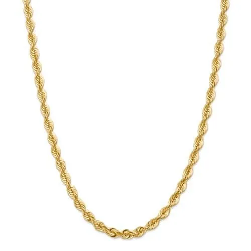 6.00mm Gold Rope Chain Necklace