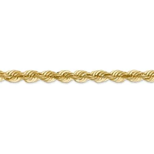 6.00mm Gold Rope Chain Necklace