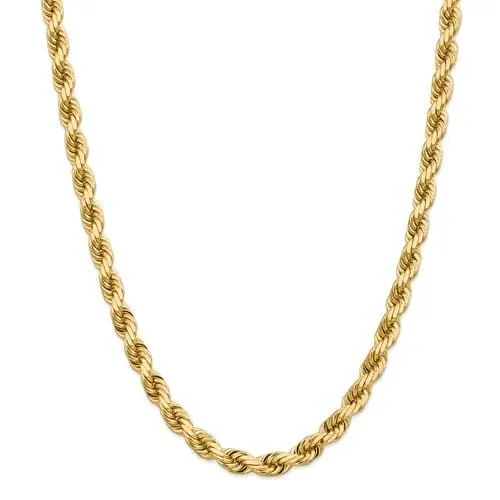 8.00mm Gold Rope Chain Necklace