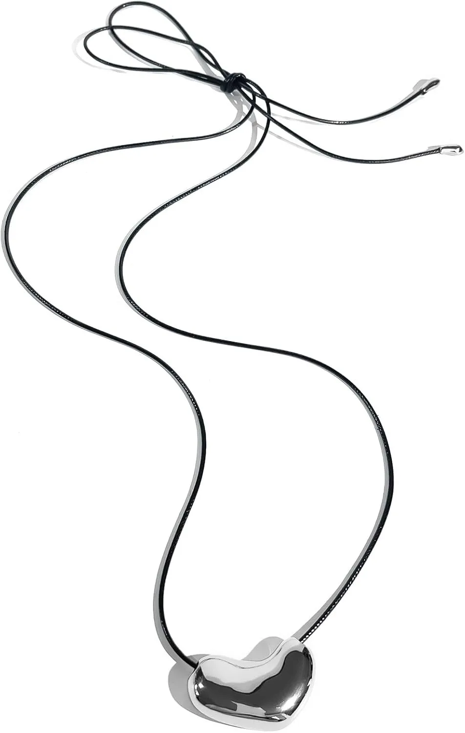 Adjustable Leather Rope Necklace With Swirls Pendant Supplies For Trendy Men And Women Versatile Fashion Accessory