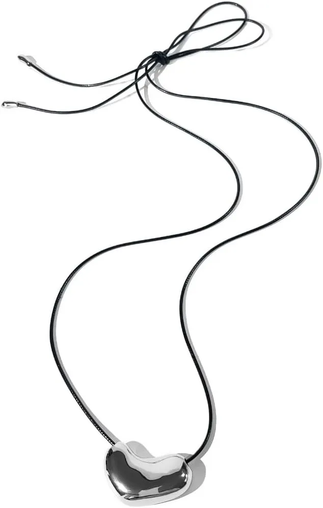 Adjustable Leather Rope Necklace with Swirls Pendant Supplies for Trendy Men and Women Versatile Fashion Accessory