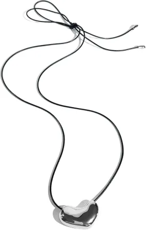Adjustable Leather Rope Necklace With Swirls Pendant Supplies For Trendy Men And Women Versatile Fashion Accessory
