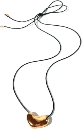 Adjustable Leather Rope Necklace with Swirls Pendant Supplies for Trendy Men and Women Versatile Fashion Accessory