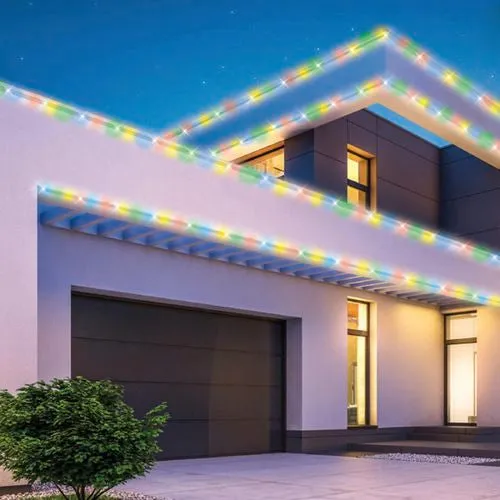Arlec 10m Multicolour Or Warm White Switch Festive Solar Rope Light / 8 Functions