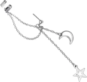 BESPORTBLE Metal Alloy Ear Cuff Earring Fashion Chain Earrings for Women Girls Party