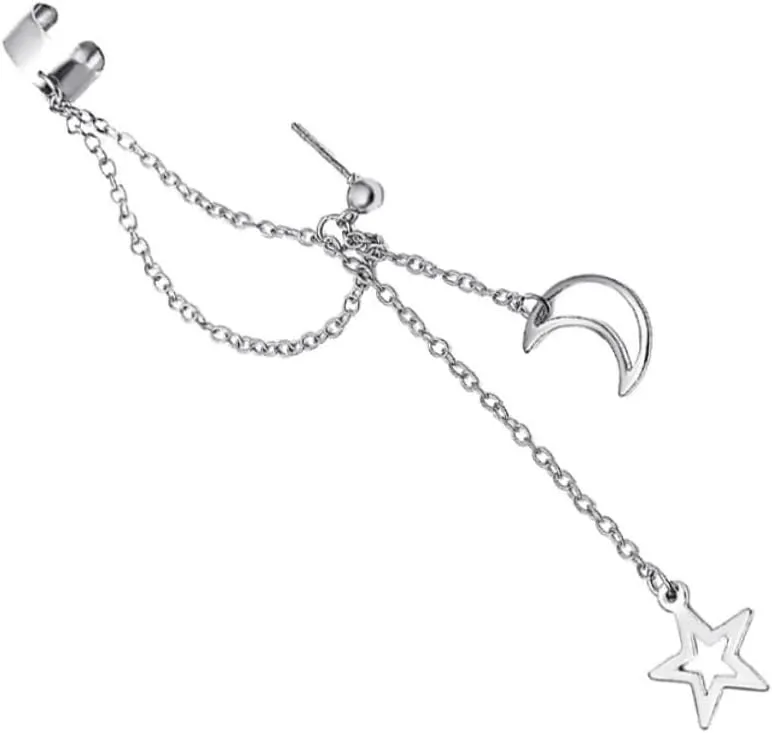 BESPORTBLE Metal Alloy Ear Cuff Earring Fashion Chain Earrings for Women Girls Party