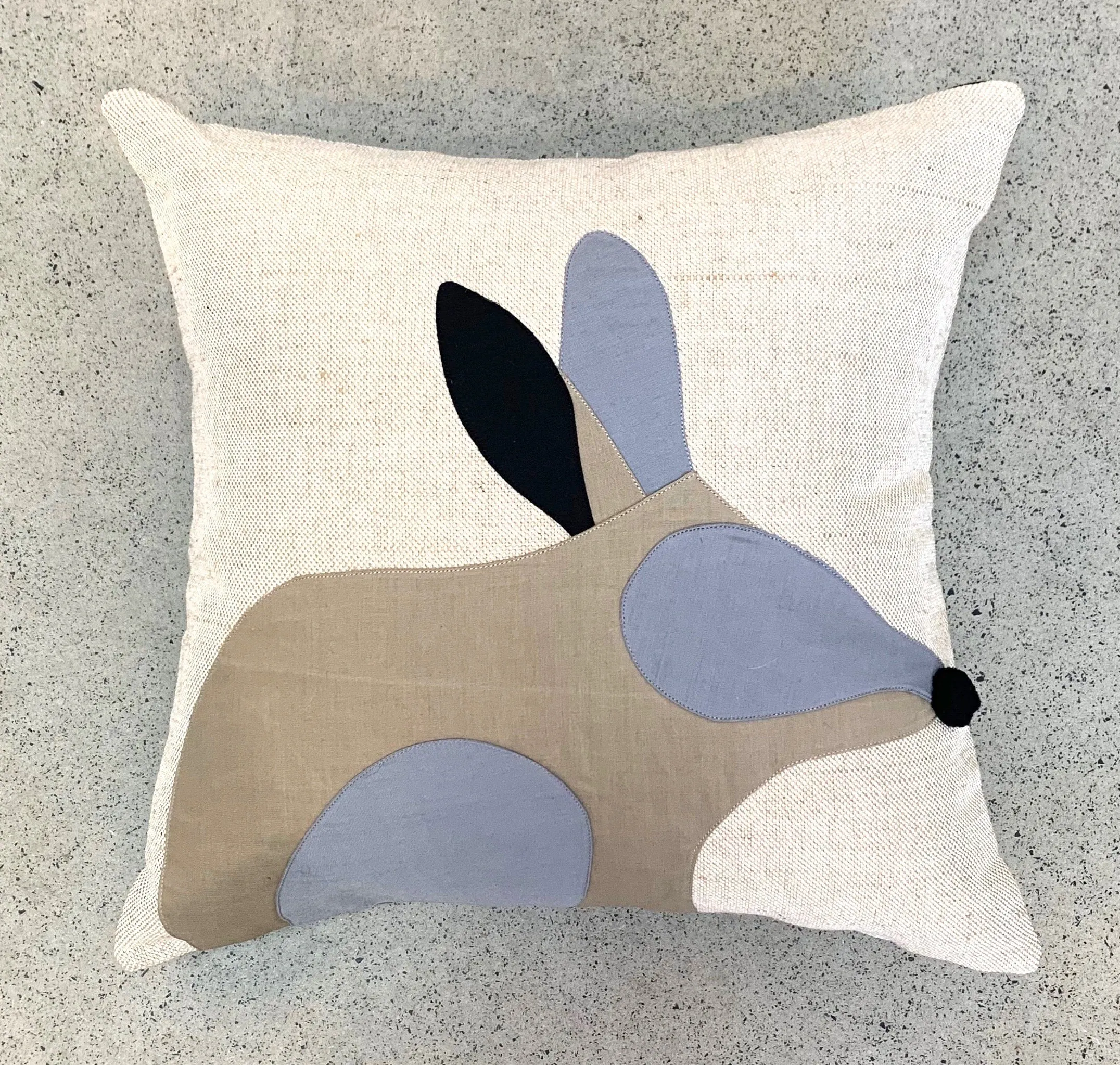 Bilby Cushion in Grey and Black