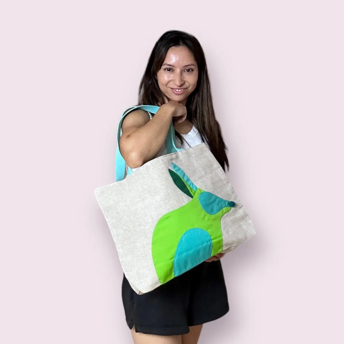 Bilby Jute Tote Bag in Green