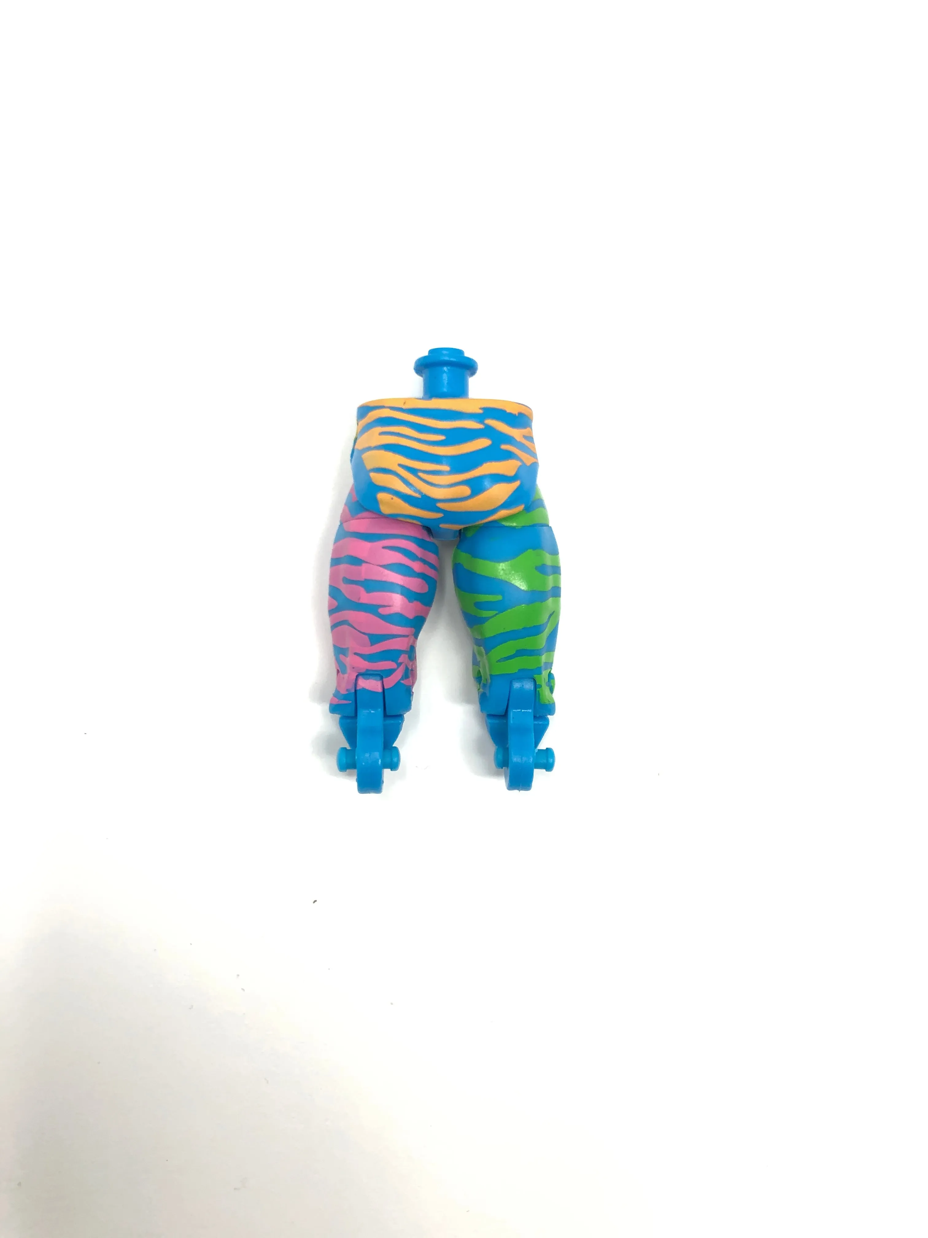 Blue Pants with Yellow, Green, Pink Zebra Print