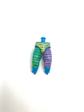 Blue Pants with Yellow, Green, Pink Zebra Print