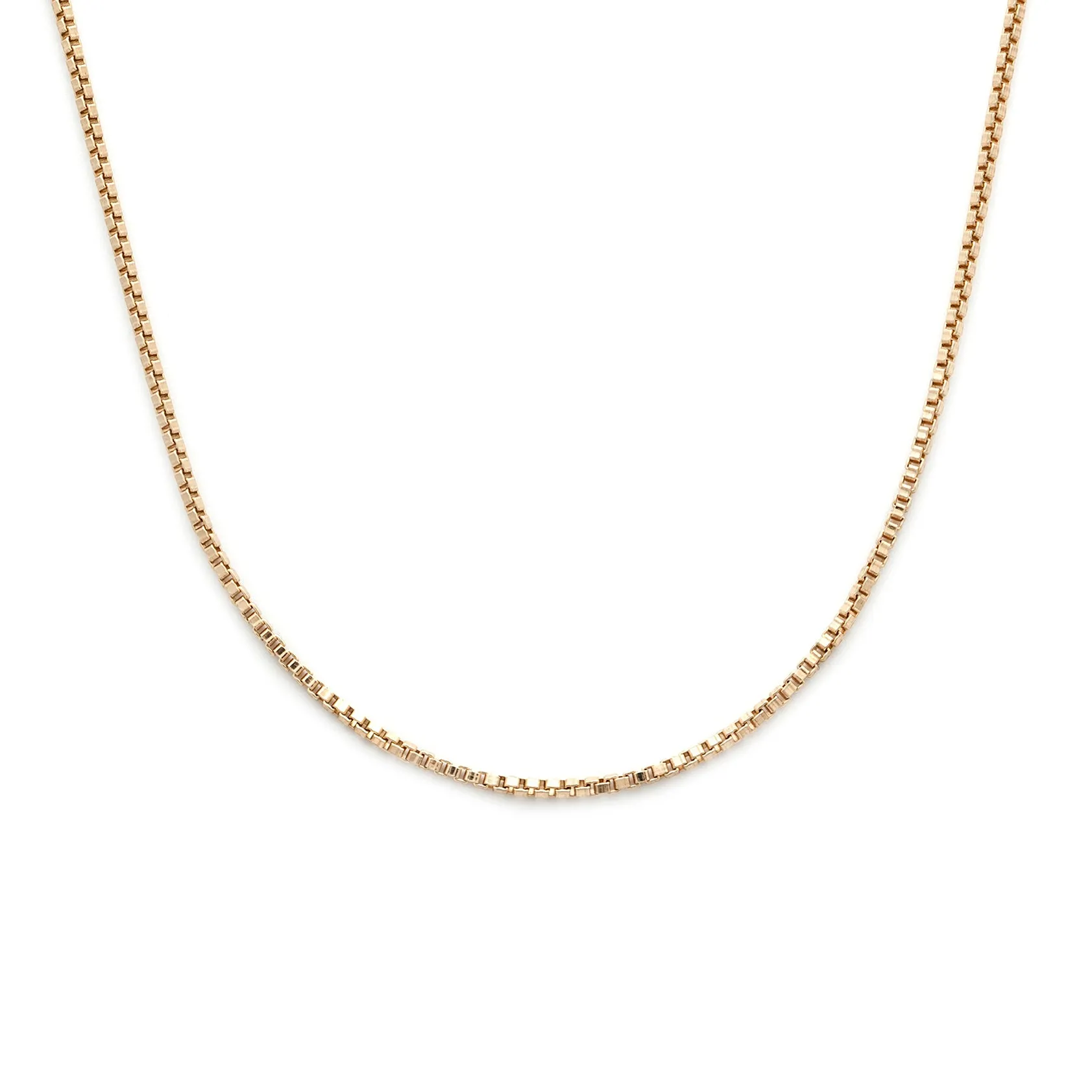 Box Chain Necklace | 14k Gold