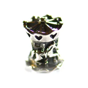 Carousel silver beads