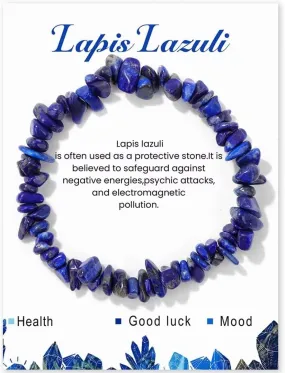 Colorful Natural Stone Beaded Bracelet for Women Elastic Rope Irregular Beads Stretch Bracelet Healing Crystal Bracelet Lucky Protection Jewelry