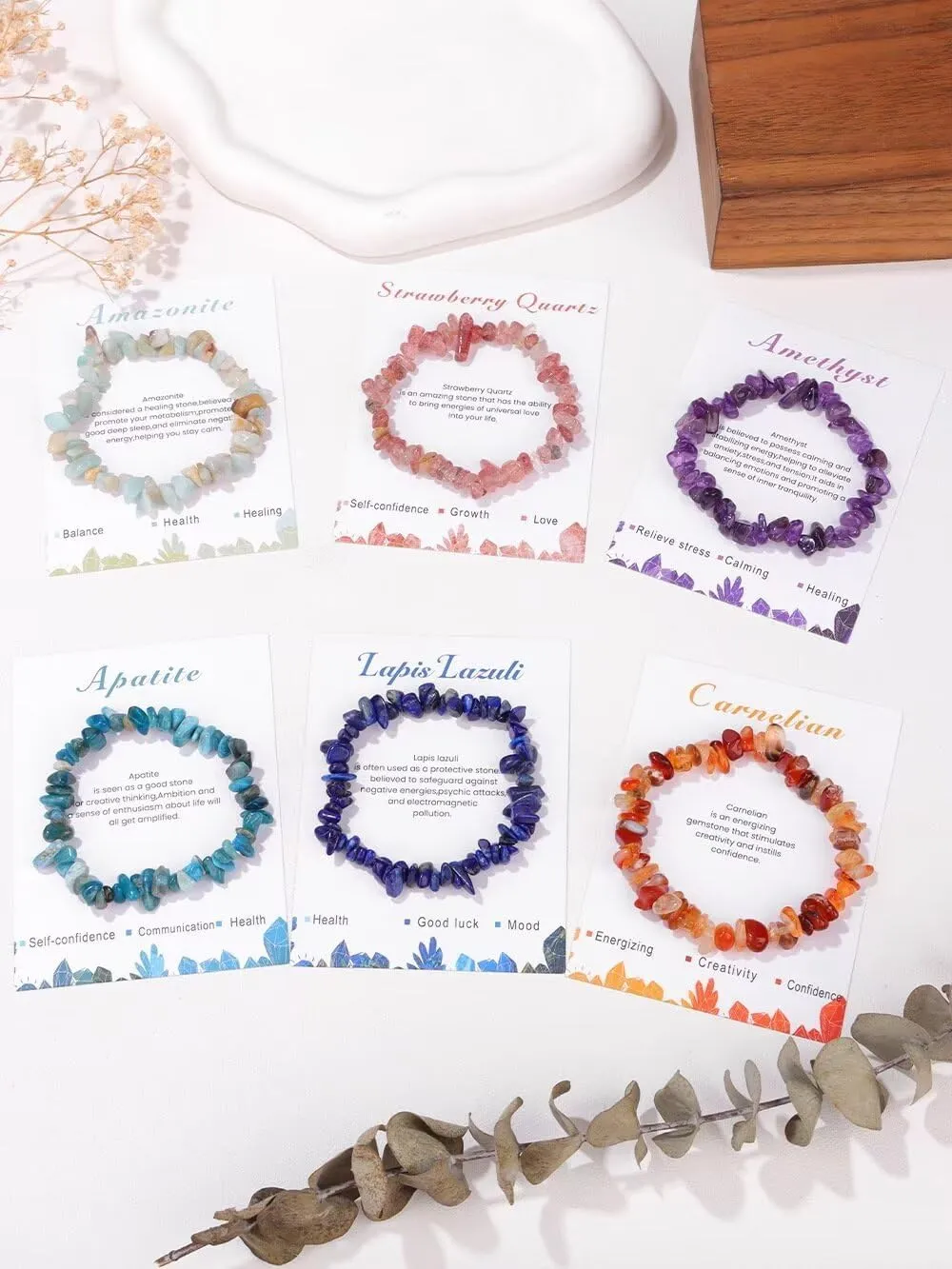 Colorful Natural Stone Beaded Bracelet for Women Elastic Rope Irregular Beads Stretch Bracelet Healing Crystal Bracelet Lucky Protection Jewelry