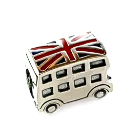 Double decker bus silver beads