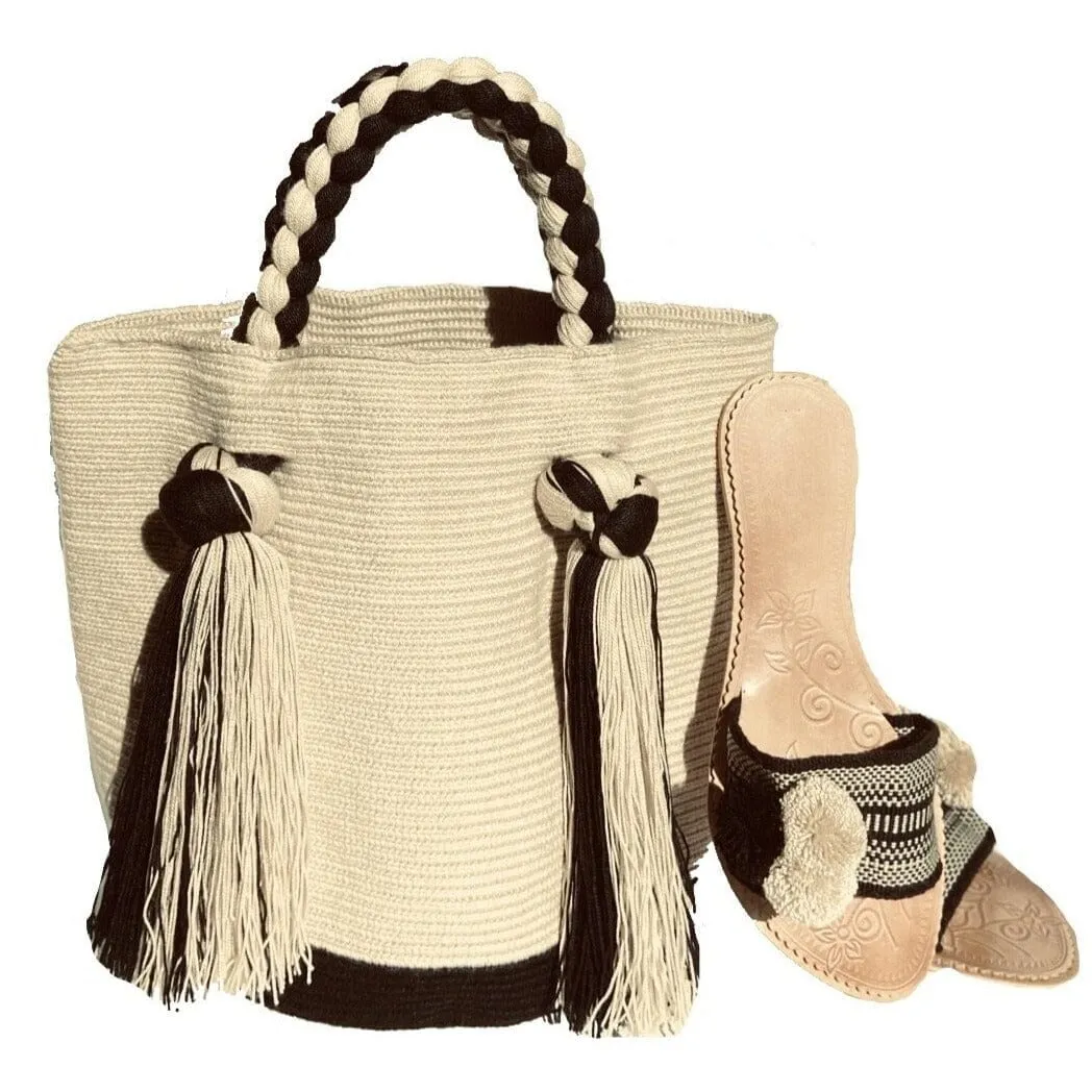 Endless Summer Tote Bags | Long Tassels Beach Tote - M
