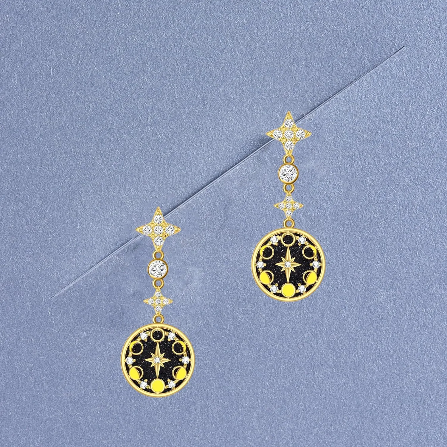 Filigree/Star Moon Sun/Birthstone Infinity/Turquoise/Moonstone/Moon Phase/Evil Eye Earrings for Women Irish Jewelry 925 Sterling Silver Dangle Earrings Earrings Gifts for Women Wife