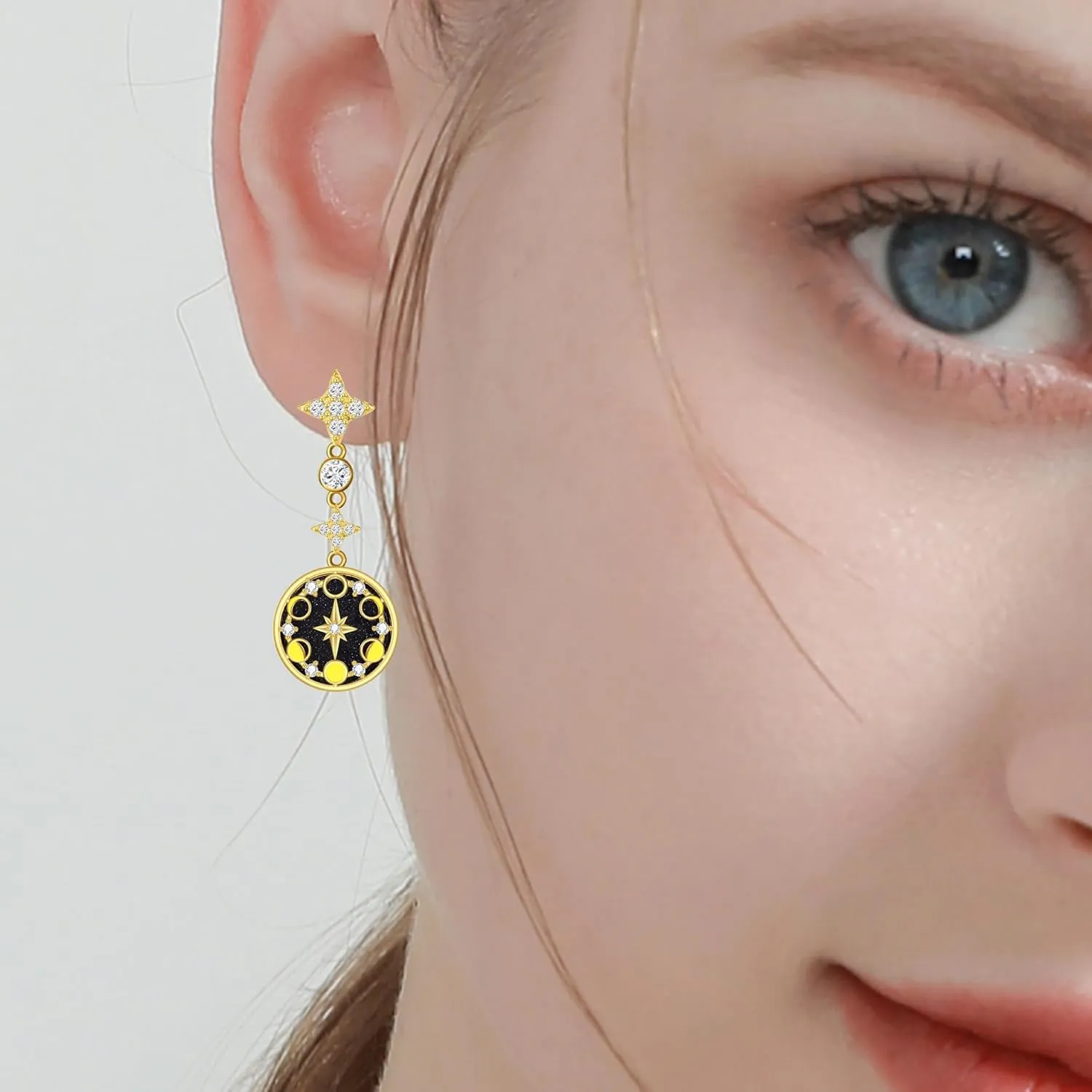 Filigree/Star Moon Sun/Birthstone Infinity/Turquoise/Moonstone/Moon Phase/Evil Eye Earrings for Women Irish Jewelry 925 Sterling Silver Dangle Earrings Earrings Gifts for Women Wife