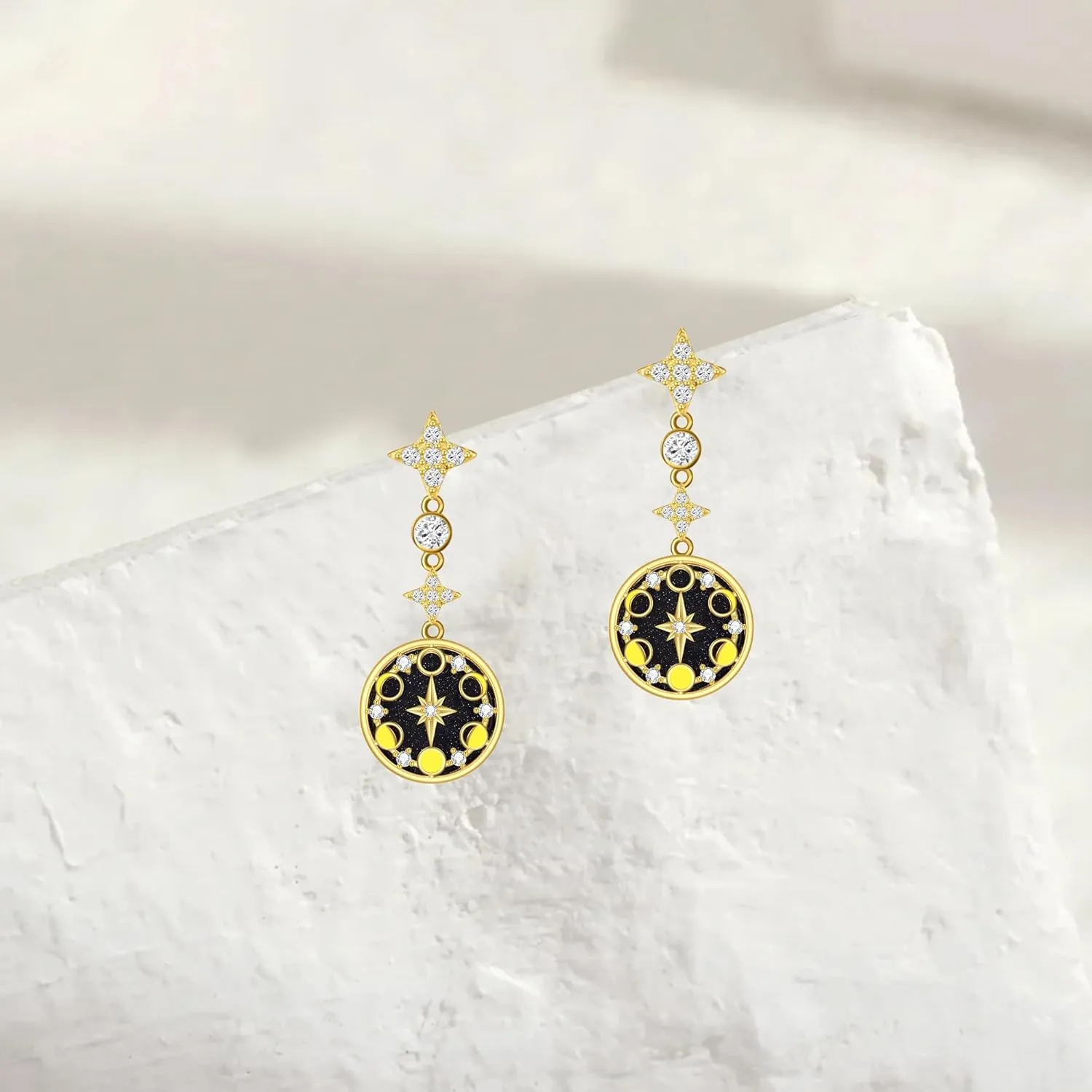 Filigree/Star Moon Sun/Birthstone Infinity/Turquoise/Moonstone/Moon Phase/Evil Eye Earrings for Women Irish Jewelry 925 Sterling Silver Dangle Earrings Earrings Gifts for Women Wife