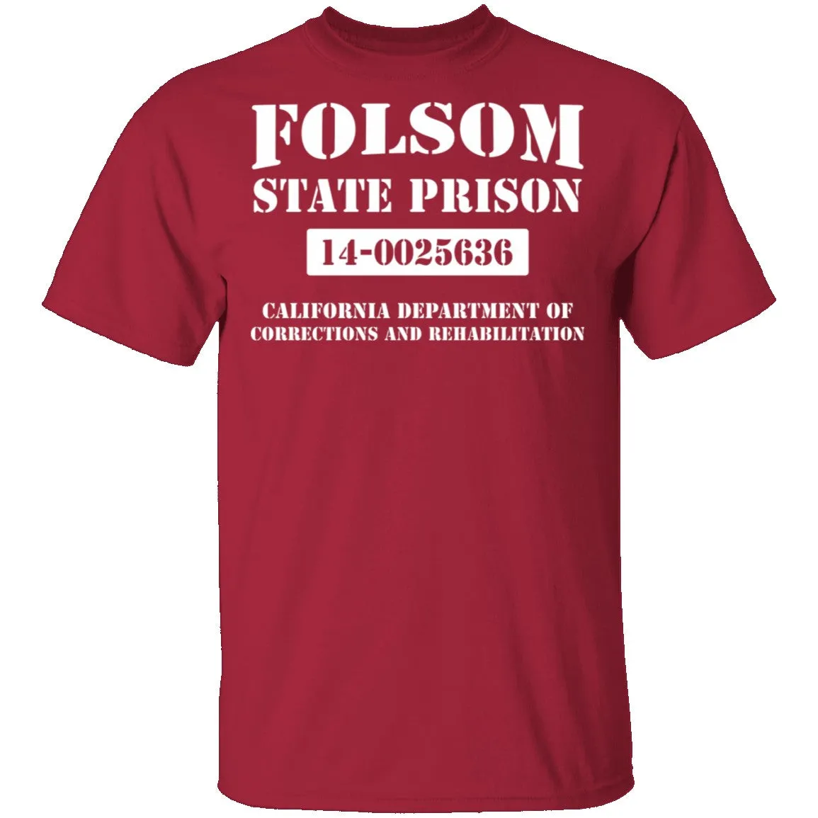 Vintage-Inspired Folsom State Prison Graphic T-Shirt