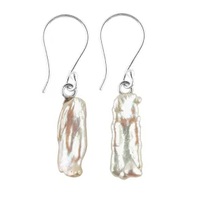 Freshwater Cultured Pearl Gemstone Dainty Earrings, 925 Sterling Silver, Handmade, Statement, Bohomian, Women Jewelry, Minimalist, Bridal Birthstone Earring, Gift