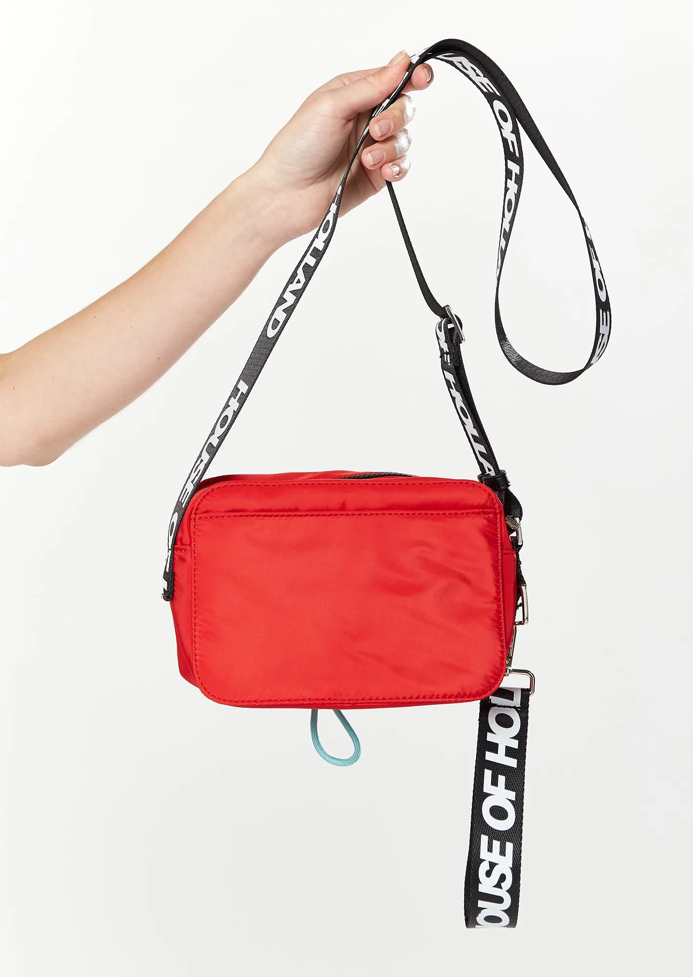 House of Holland Cross Body Bag With Rope Detail In Red