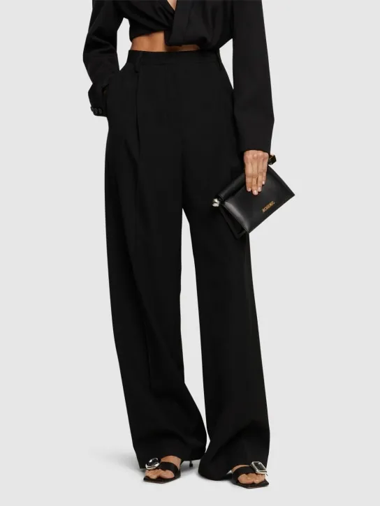 Jacquemus   La Petite Pochette Rond leather clutch 