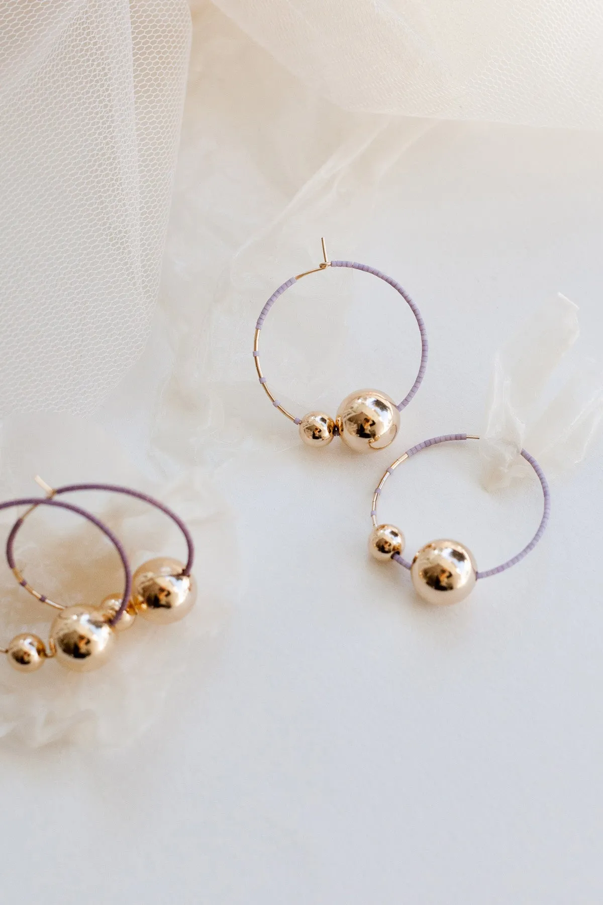 Kari Earrings, Wisteria