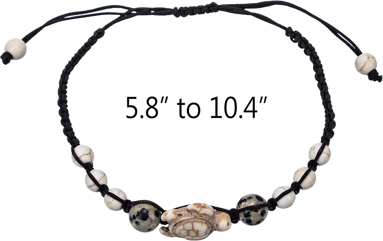 kelistom Turtle Beads Chain Bracelet for Women Men Handmade Natural Stone Elastic Stretch Bracelet Friendship Couple Bracelets