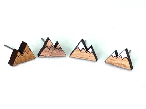 Mountain Stud Earrings (Snow Topped Mountain)