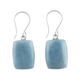 Natural Blue Quartz Gemstone Dainty Earrings, 925 Sterling Silver, Handmade, Statement, Bohomian, Women Jewelry, Minimalist, Bridal Birthstone Earring, Gift