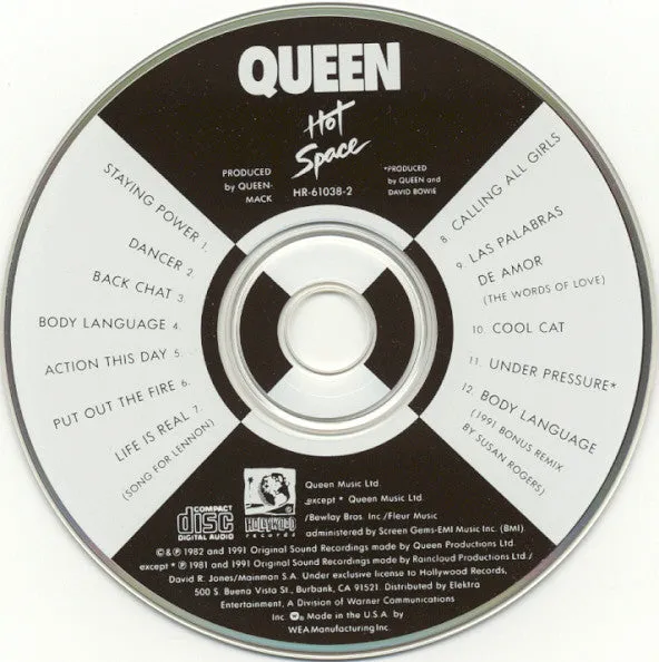 Queen - Hot Space (CD, Album, RE, RM) (NM or M-)