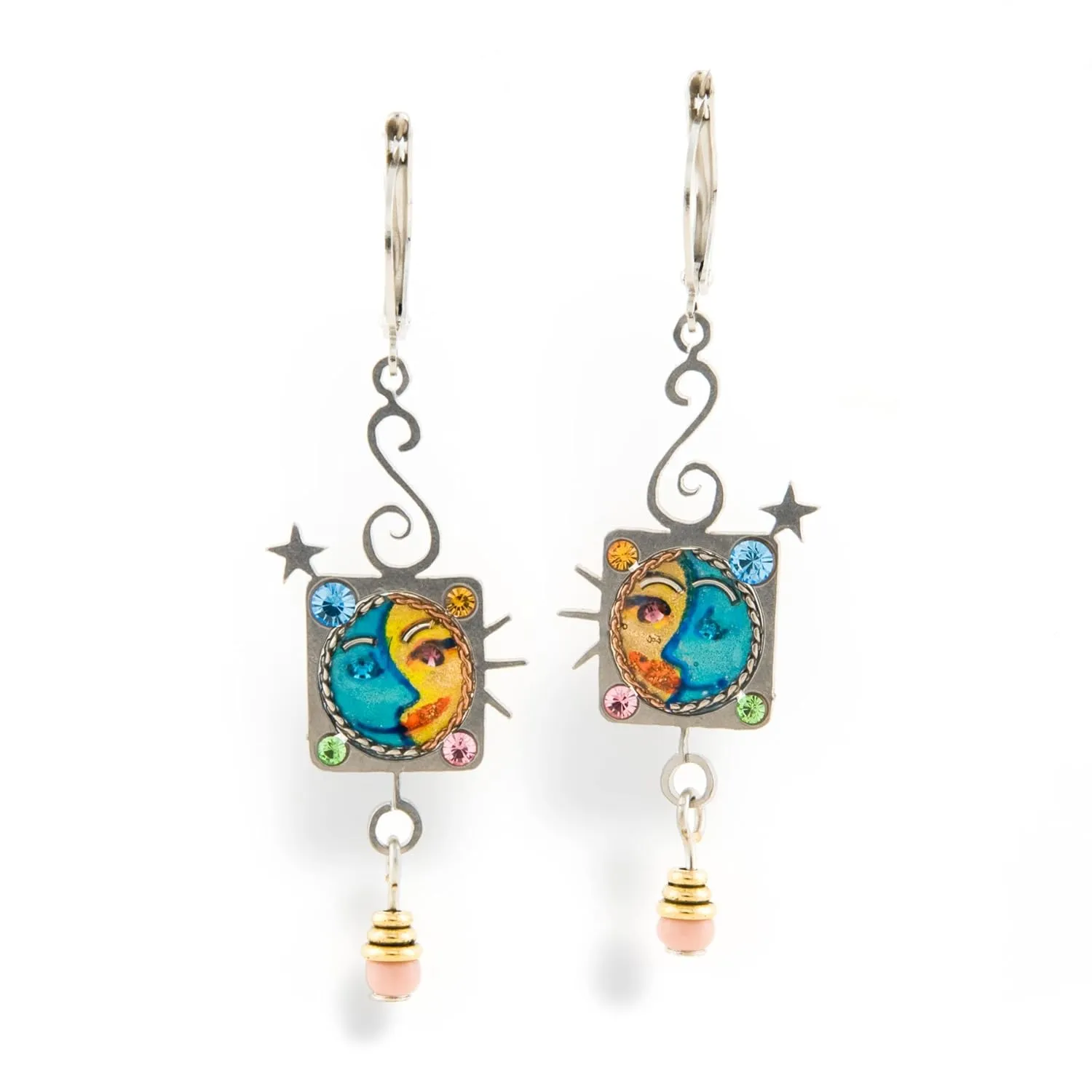 Seeka Sun & Moon Dangle Celestial Earrings - E0844
