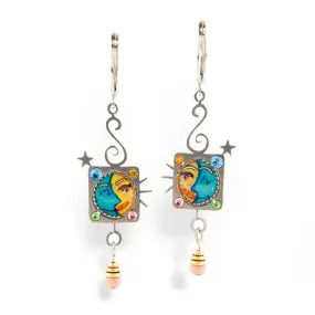 Seeka Sun & Moon Dangle Celestial Earrings - E0844