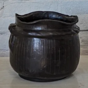 Small Bronze Planter Depicting a Pot Tied with Rope