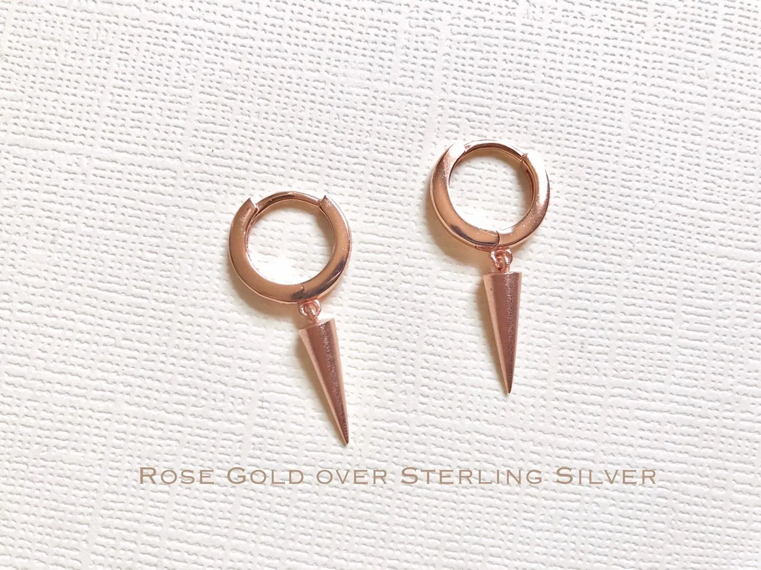 Spike hoop earrings