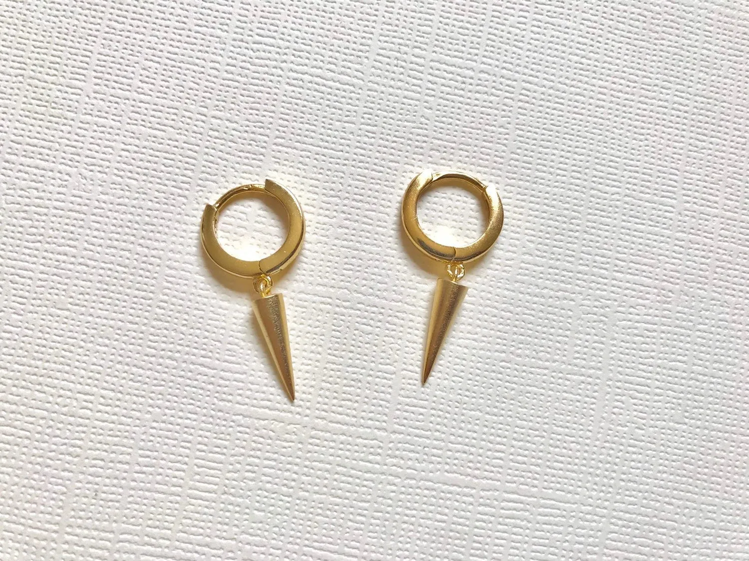 Spike hoop earrings