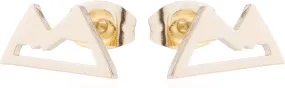 Stainless Steel Snowcapped Mountain Earrings Peak Snowy Stud Earrings Mountain Climbing Lovers Gifts for Women Jewelry
