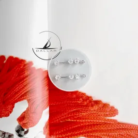 Star Gems Earrings [White gems]