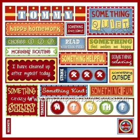 Subway Art Chore Chart {Responsibility   Weekly Planner} PRINTABLE