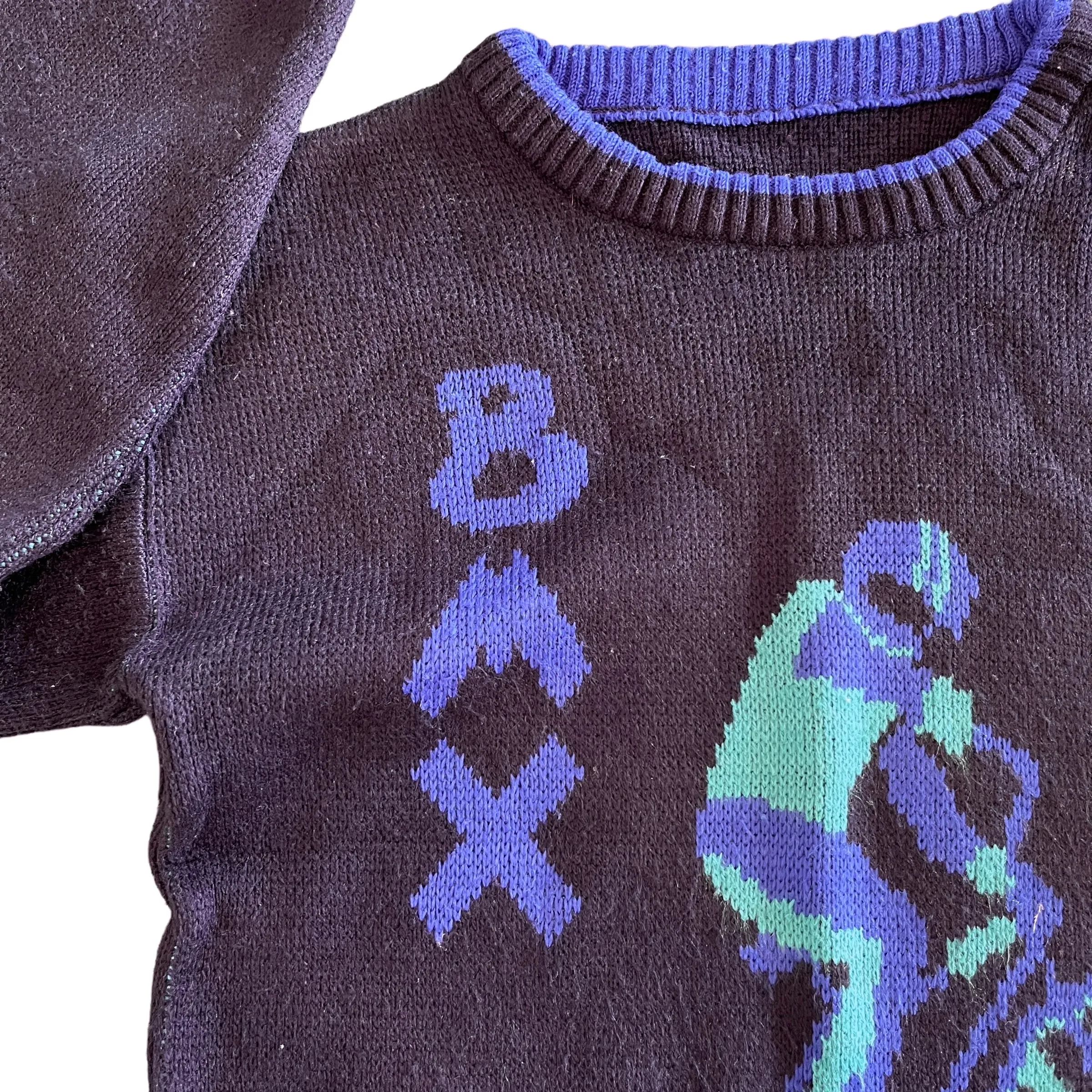 Vintage 1980s Navy "BMX" Jumper / 4-5 Years