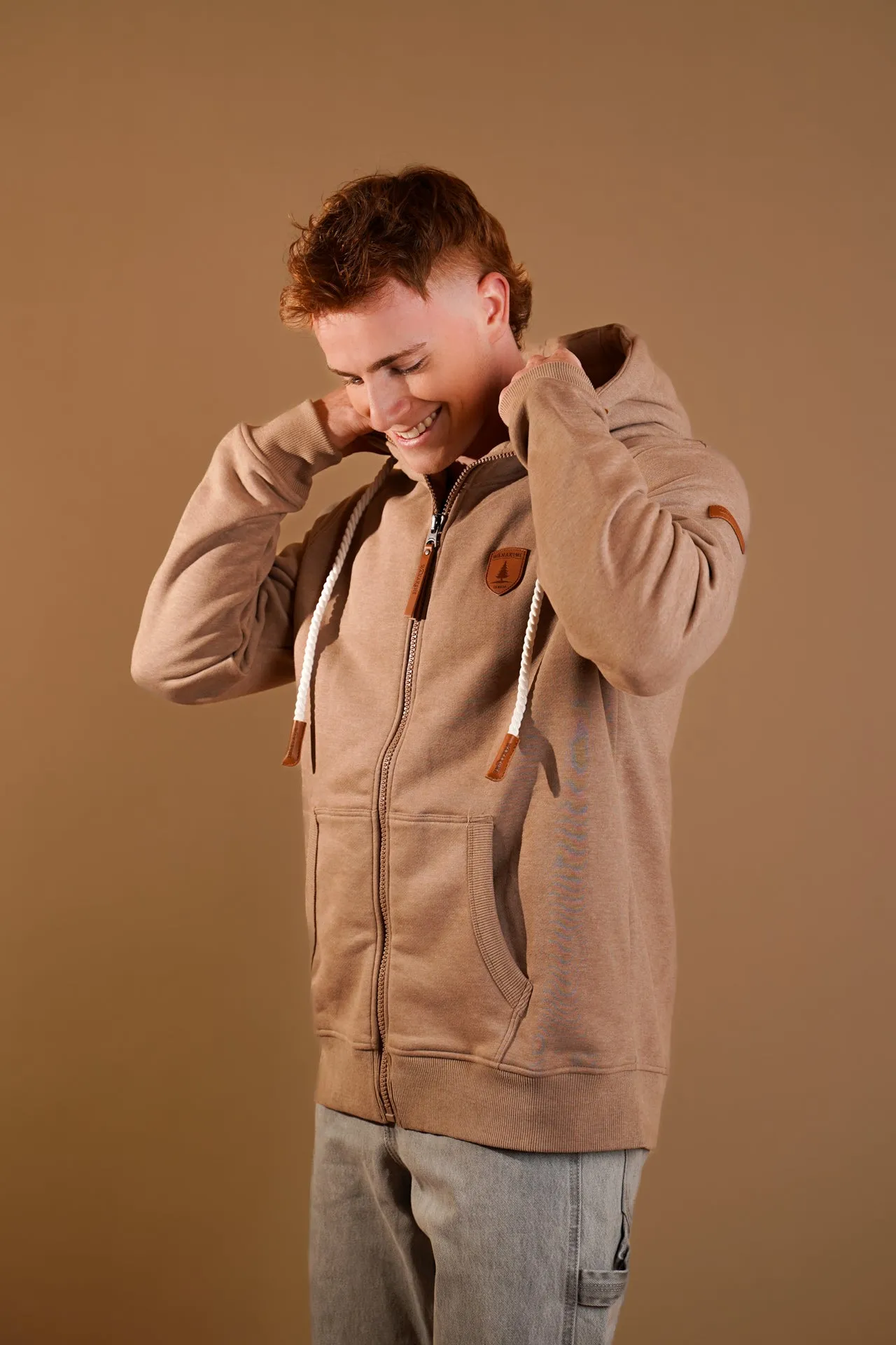 Zeus Mocha Zip Hoodie